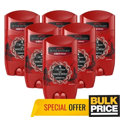 Old Spice White Wolf Deo Stick Alu-Free 48H Geruchsschutz 50ml 6er Pack