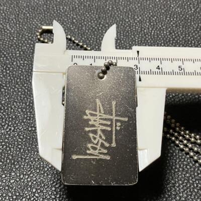 Rare!! STUSSY x FUTURA collaboration double-sided dog tag