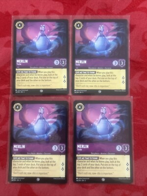 4x Lorcana Shimmering Skies - Merlin - Turtle - 38/204 - x4