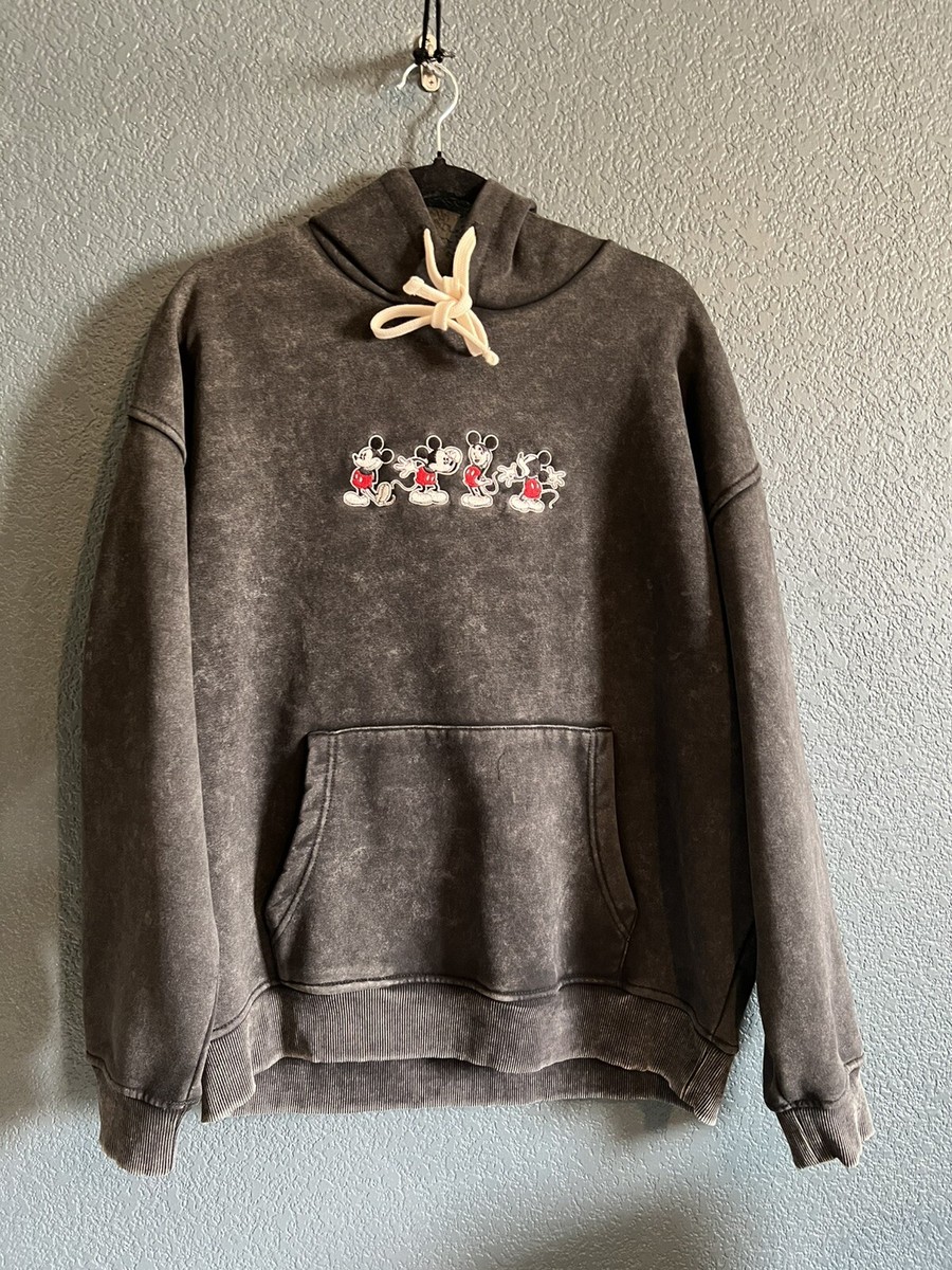 Mens Disney X Forever 21 Embroidered Mineral Wash Mickey Mouse