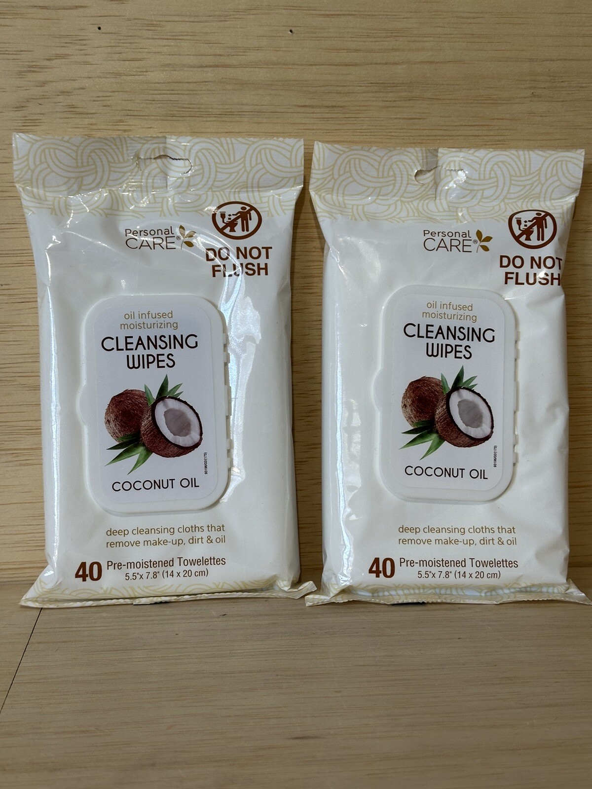 Lot Of 2-Personal care oil infused moisturizing, cleansing wipes