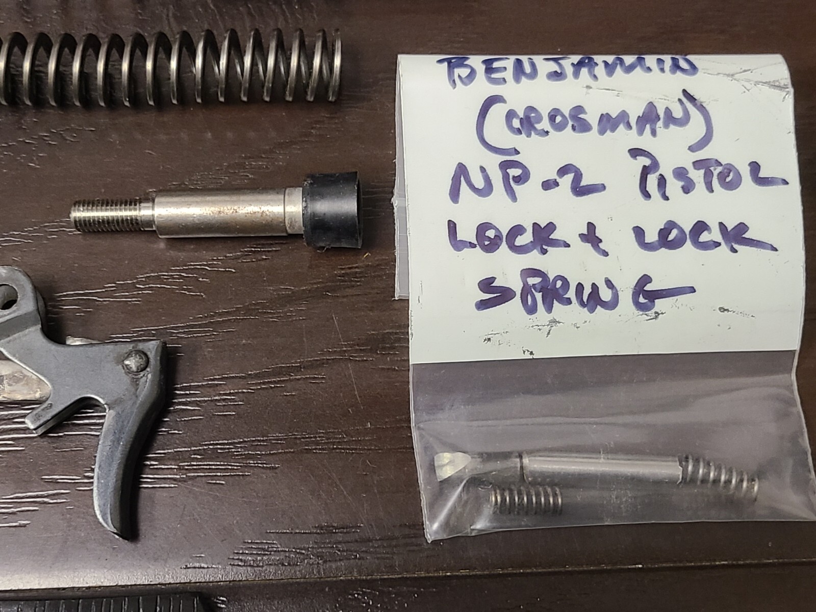 Large Lot of Mixed Air Gun Parts Benjamin, Wischo 70 Grips, Springs