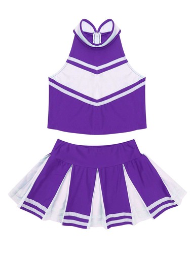 AU Kids Girls Cheerleading Costume Cheer Tops and Pleated Skirt Team Uniform Set - Picture 33 of 41