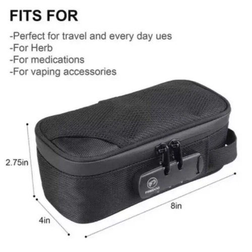 Smell Proof Stash Bag Carbon Lined stash Bag Lock Discreet Secure Rolling Box - Picture 2 of 12