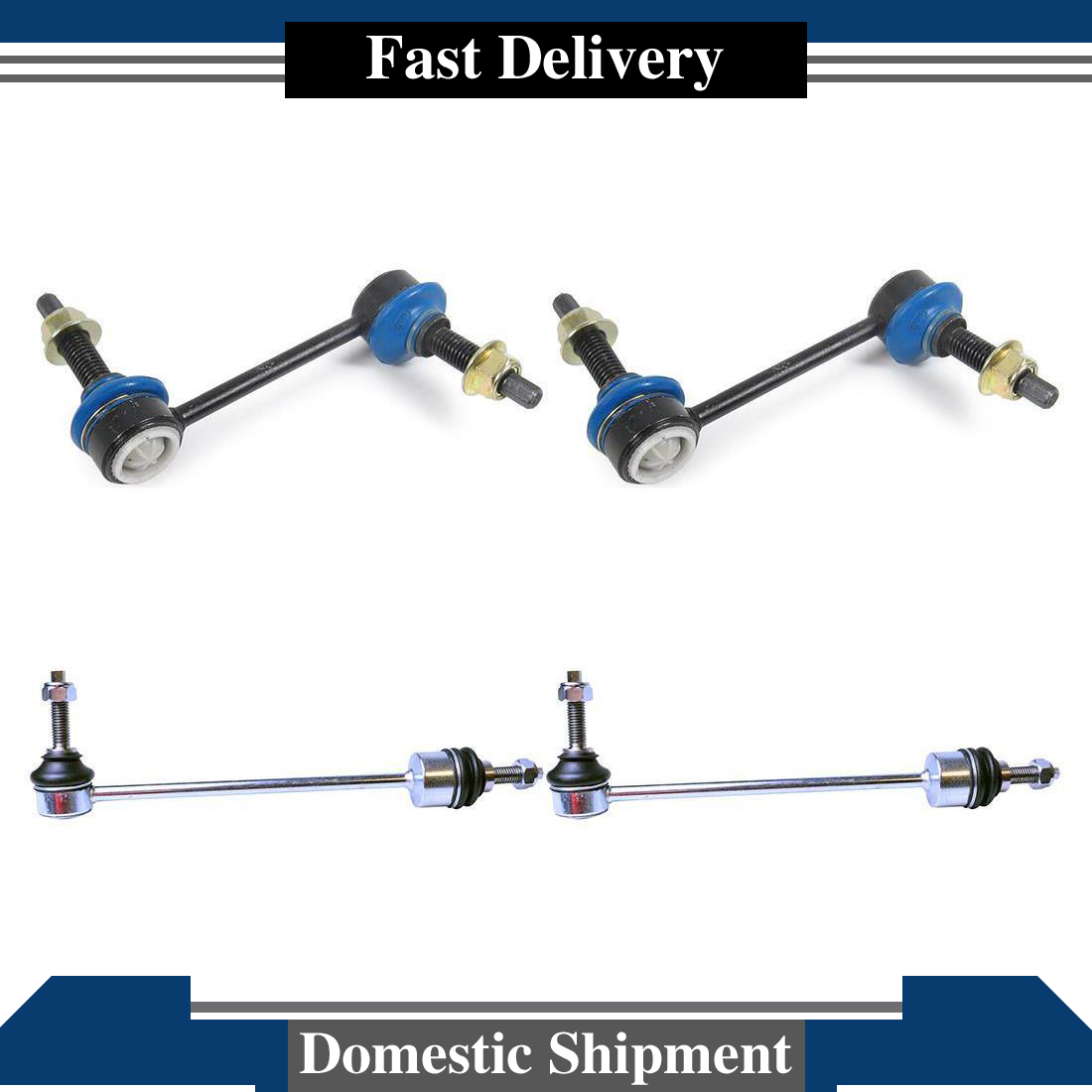 Front Rear Stabilizer Sway Bar Link Kit Mevotech fits Land Rover LR3 2005-2009