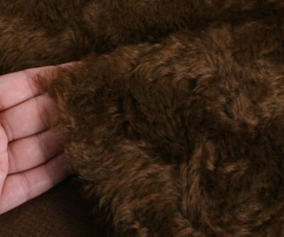 Mohair Stoff Teddybär deutsche Helmbolde 20 mm Stapel braun Wirbel 1/16, 1/8 & 1/4m