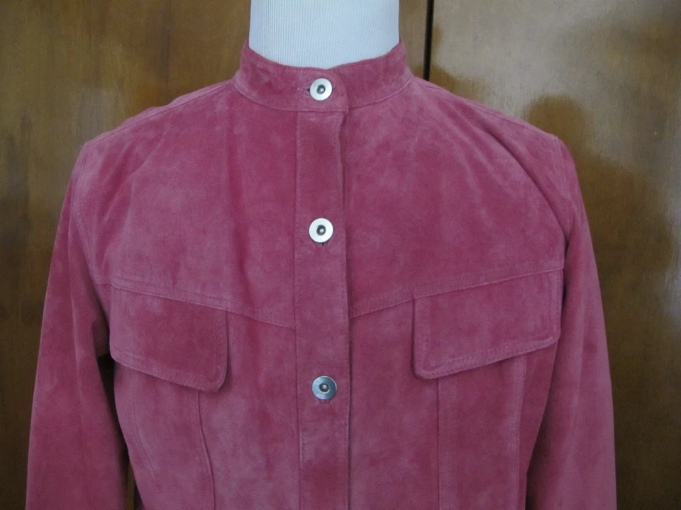 Atelier by B.Thomas Chaqueta Rosa Forrada Mujer Cuero Talla Grande Foto 2 de 4