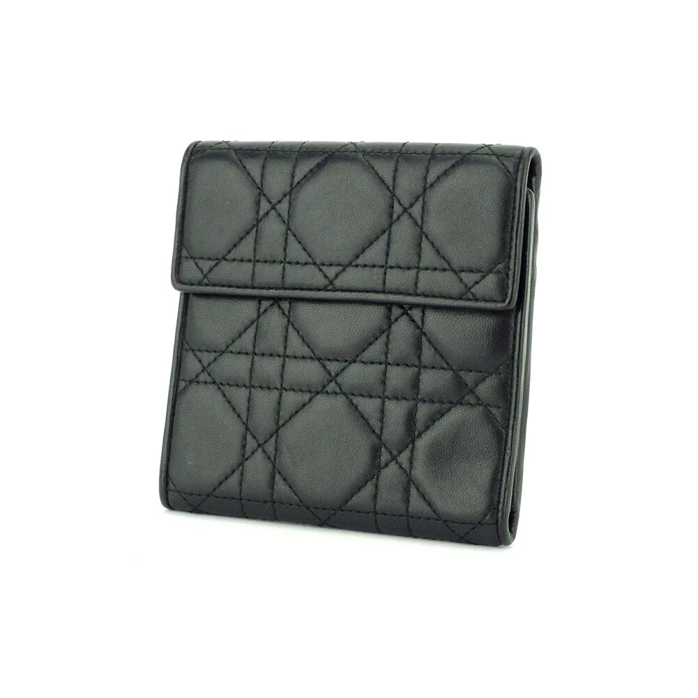 Portefeuille triple Dior cuir Dame Dior authentique d'occasion T17961