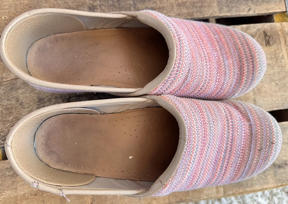 Zueco Dansko Yute Zapatos Ocupacionales Zuecos EUR 39 US 8.5 Mujer’s Colorido Enfermera Foto 3 de 4