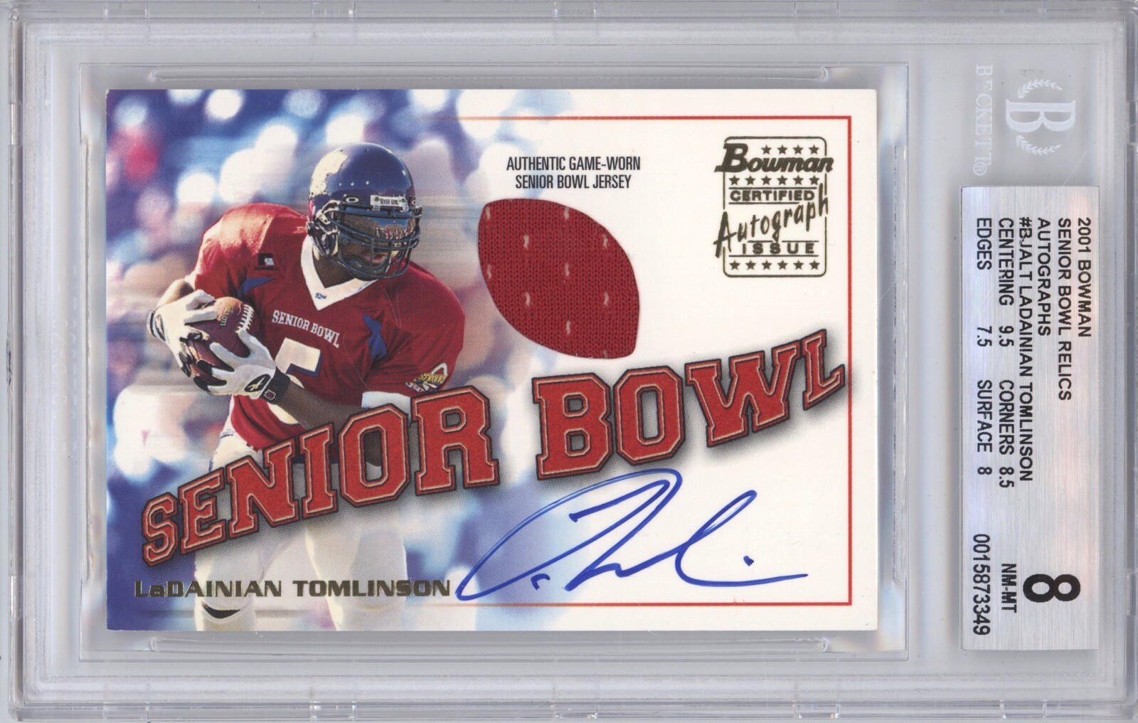 LaDainian Tomlinson Bowman Rookie Relics Autograph #BJALT Base