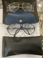 Work safety glasses with side shields and cases! 2 Pairs! Z87!