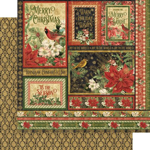 Gráfico 45 DESEOS CÁLIDOS (8 Hojas) Juego de Colección de Papel 12x12 Álbum de Recortes Navidad - Imagen 5 de 9