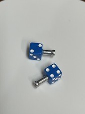 Dice Brake Cable Ends Blue For BMX And Other Bikes New Pair