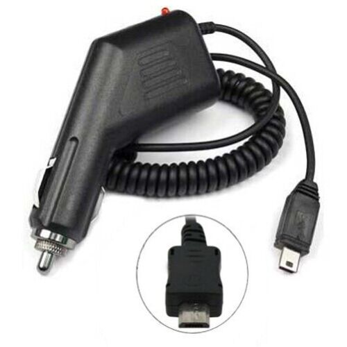 Micro-USB Car Charger Coiled Cable Power Adapter DC Socket for Cell Phones - Picture 1 of 7