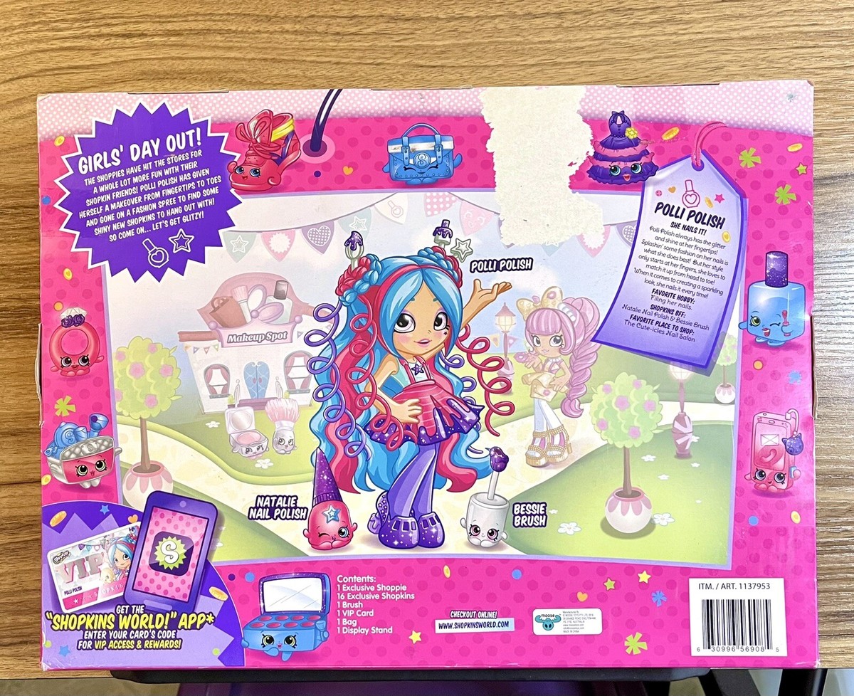 Shoppies Doll Polli Polish Shopping Spree 16 Shopkins Super Shopper Pack  New