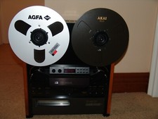 CUSTOM MADE BLACK MINT AKAI GX-747 REEL TO REEL TAPE DECK RECAPPED AND SERVICED 