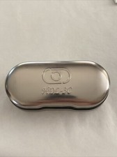 Sunglass Case HDL-3C Silver  Black Hard Sunglasses Chrome For Larger Sunglasses