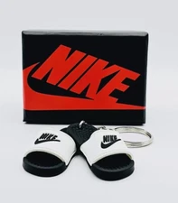 KEYCHAIN Nike Slides, Sandals (pair) with box & Bag - Gift Present Prank Joke