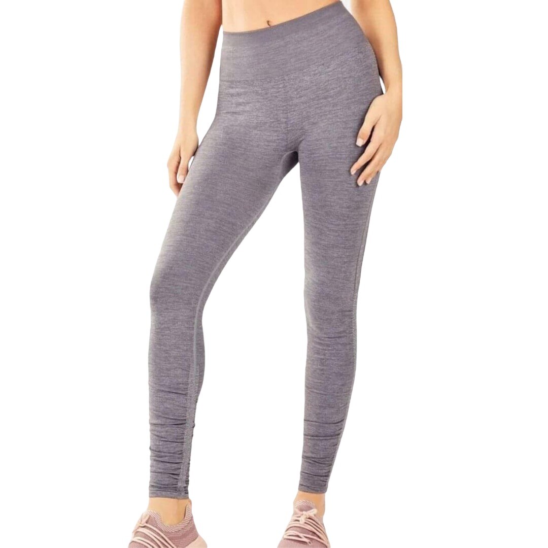 Fabletics Heather Gray Seamless High Waisted Ruch… - image 2
