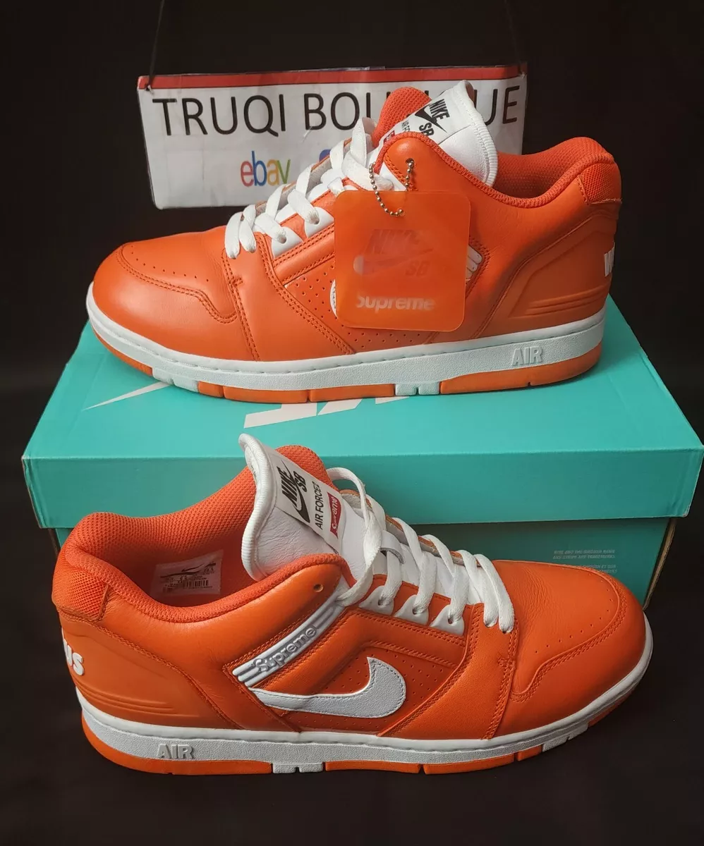 Nike SB AF2 Air Force 2 Supreme Orange Blaze AA0871-818 SZ 10.5 Pre-owned eBay