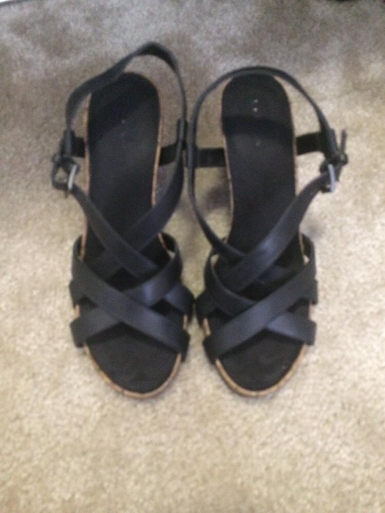 Black Merona Wedges in Size 8 for Women-image