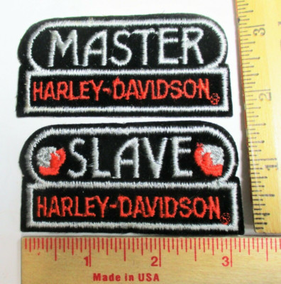 his-n-hers Harley patches collectible HD motorcycle biker emblem memorabilia