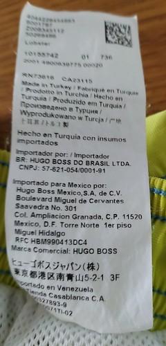 Pantalones Cortos de Natación Hugo Boss Para Hombre Pequeños Amarillo Azul Langosta Natación Informal Cordón - Imagen 15 de 17