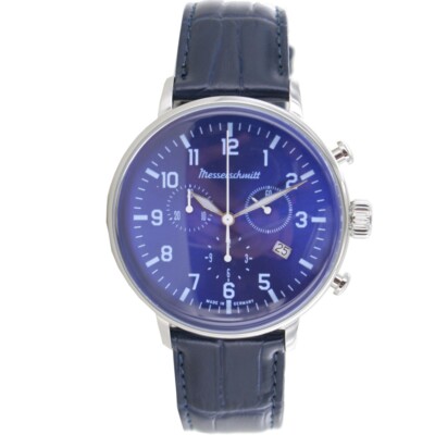Messerschmitt Orologio Uomo Cronografo ME-3H200L - Quadrante Nero E Pelle