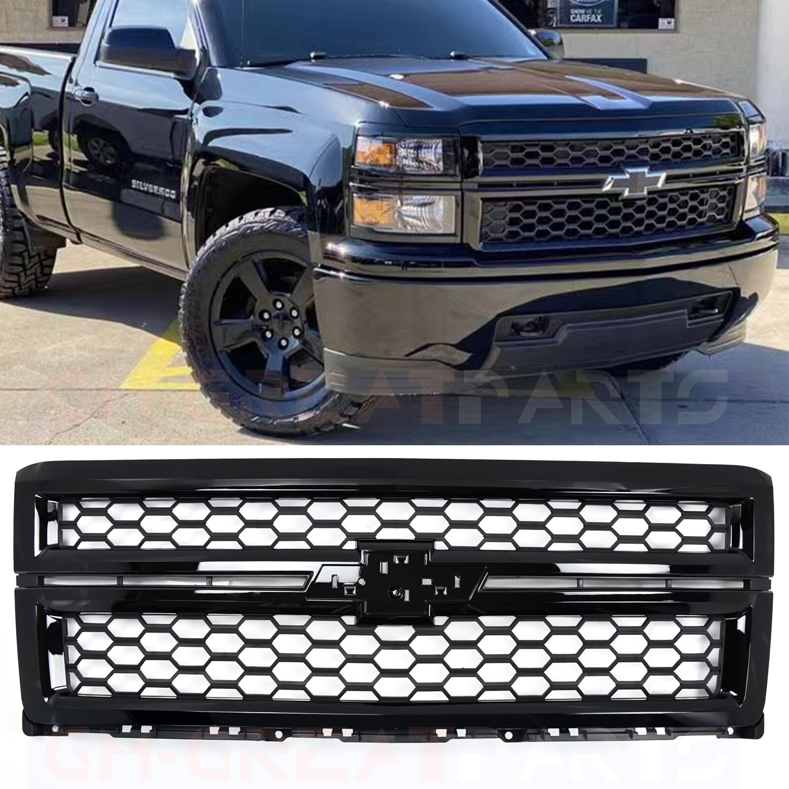 2014 2015 Chevrolet Silverado 1500 Grille Gloss Black NEW OEM LTZ  