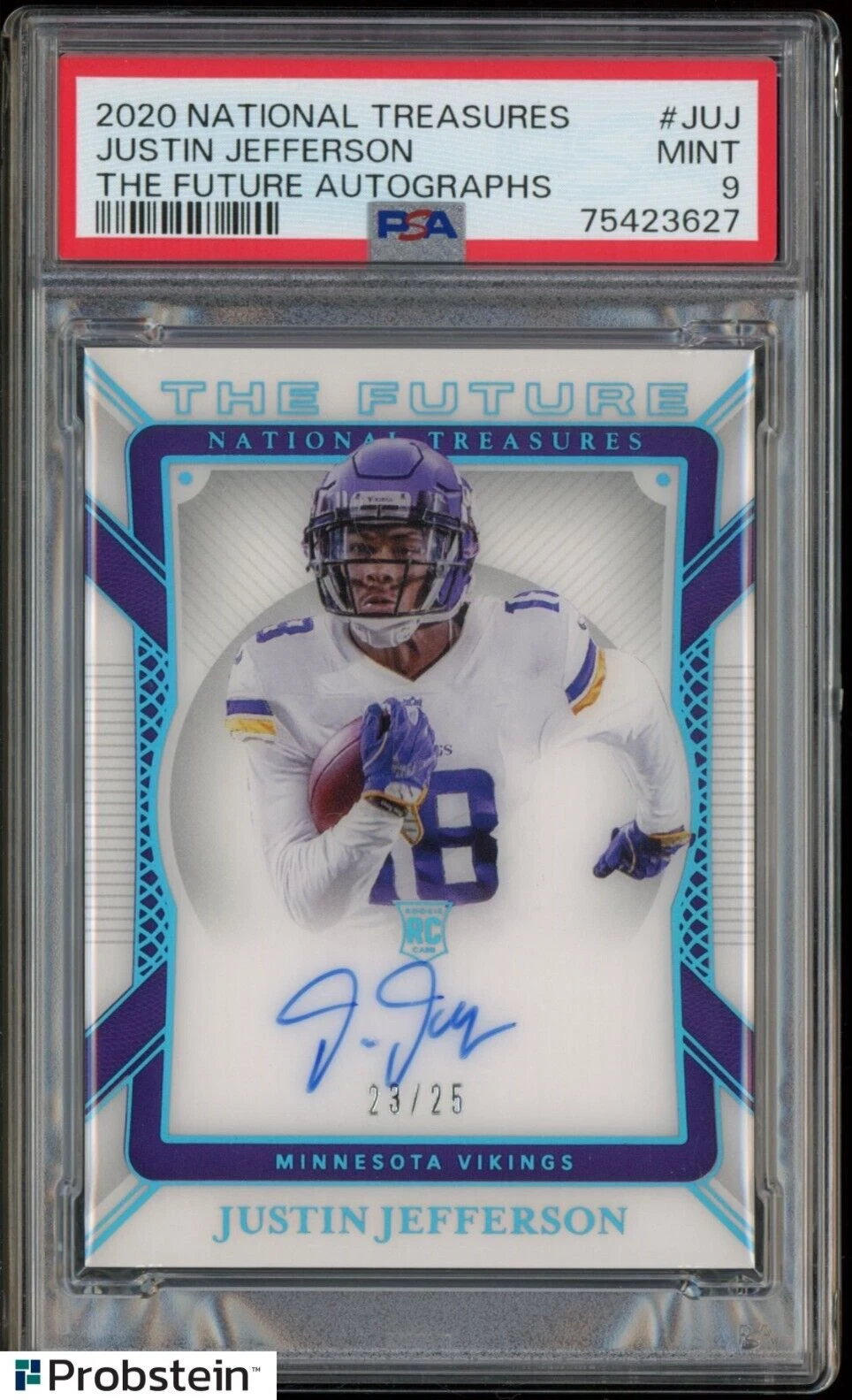 Justin Jefferson Panini National Treasures the Future Autographs #JUJ Base