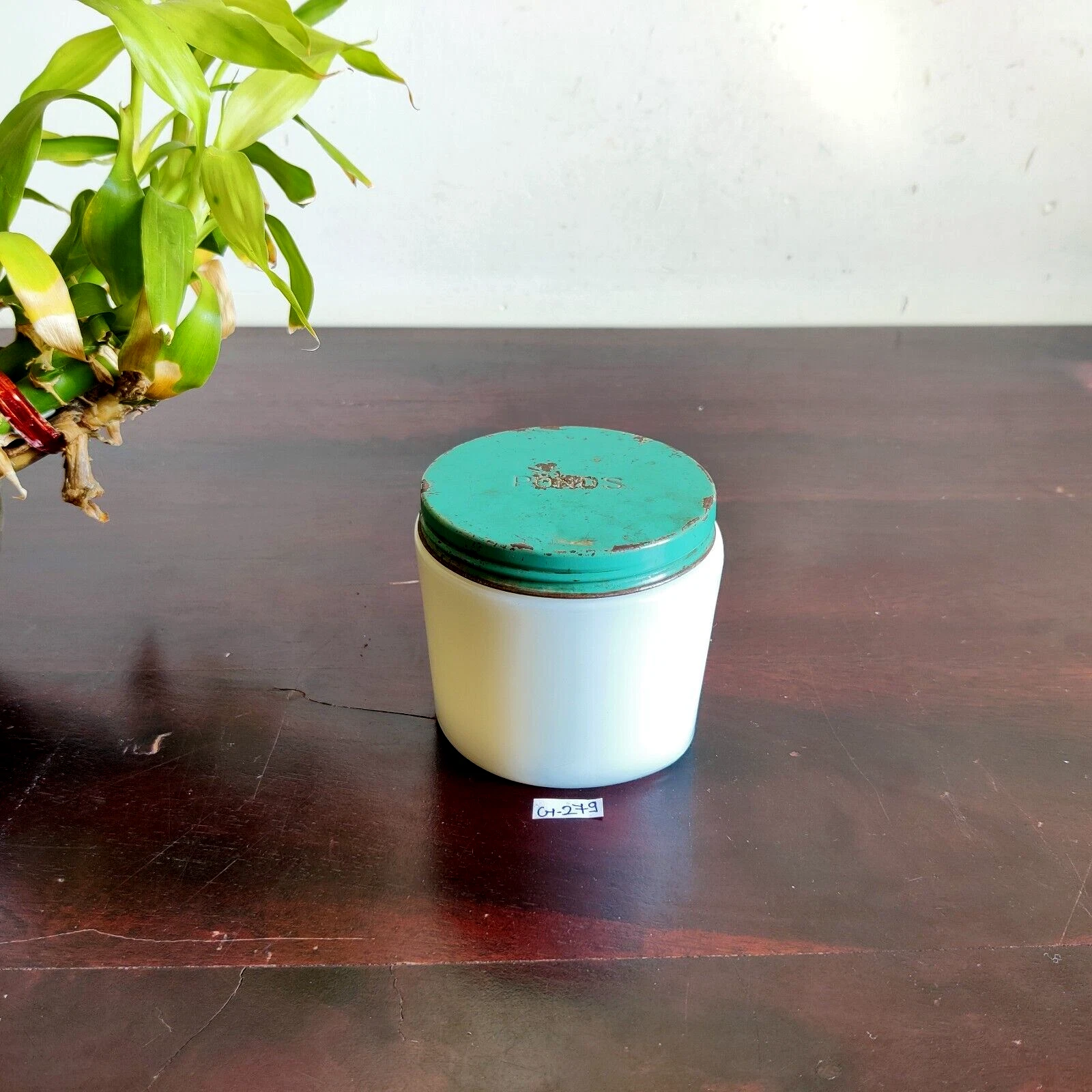 1930s Vintage Ponds White Glass Jar Rare Decorative Old Collectible Props G279