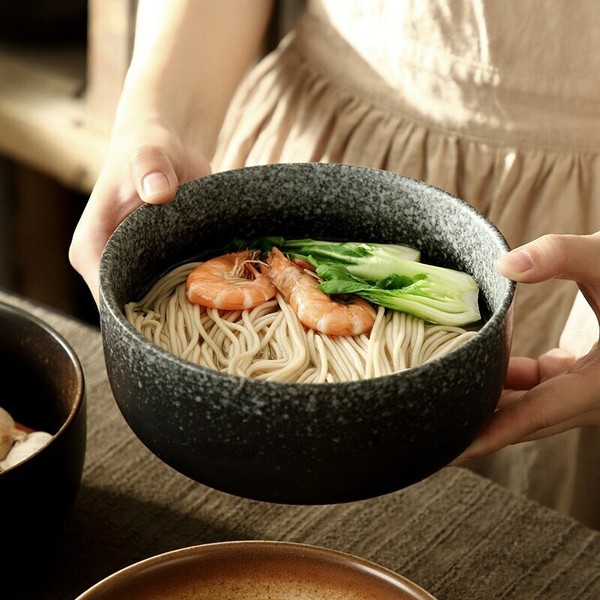 Tazón grande japonés de ramen fideos sopa de arroz cerámica Japón tazón gachas de mijo