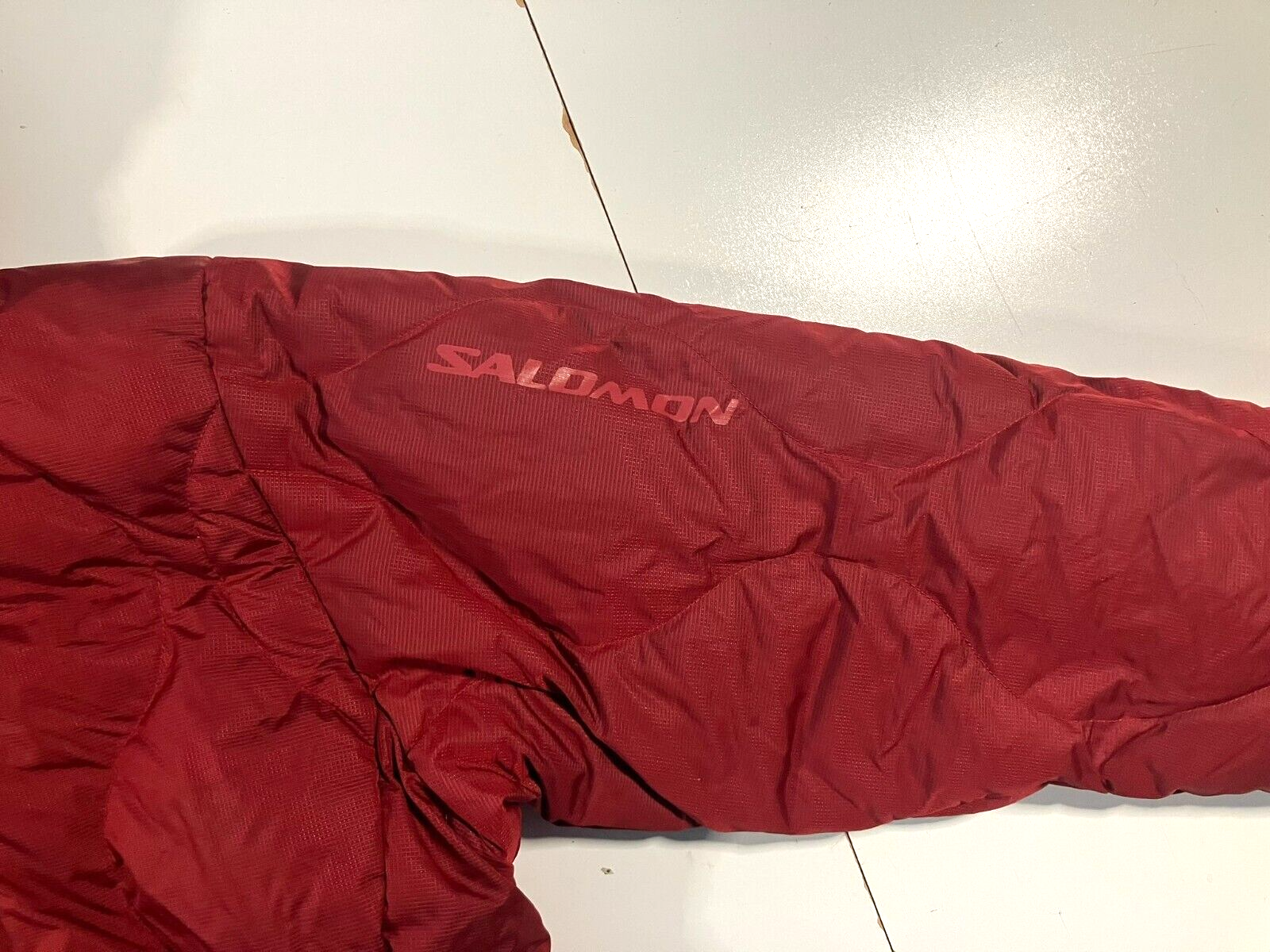 SALOMON GIACCA INVERNALE TRAPUNTATA PIUMINO rosso caldo sci snowboard puffer coat donna S M