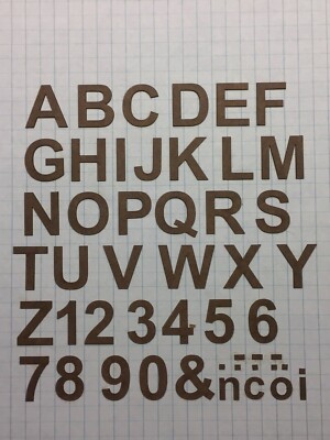 Laser Cut Letter Set Arial Bold 3/4'' 150 Pcs. O, HO N Scale Modeling