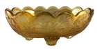 Carnival Glass Leaves And Flowers Mini Marigold Boat Vintage