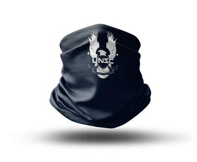 Waschbarer Stoff Gesichtsbezug Hals Gamasche Heiligenschein inspiriert UNSC Design II EU Made
