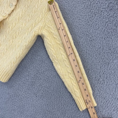 Vintage Archie Brown & Son Sweater Girls 10/12 Shetland Wool Cable Knit Cardigan - Picture 10 of 10