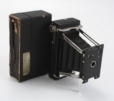 ANSCO VEST POCKET NO. 1 MODEL A  PUNCTURED BOX, DENTED FILM BACK/cks/199720