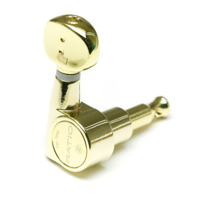 Graph Tech PRN-2731-G0 Ratio Machine Heads - Electric 6 Inline Classic Gold 2Pin