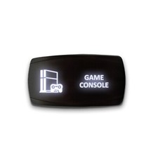 GAME CONSOLE - Horizontal LED Rocker Switch 5 Pin Dual Light 20A 12V ON / OFF