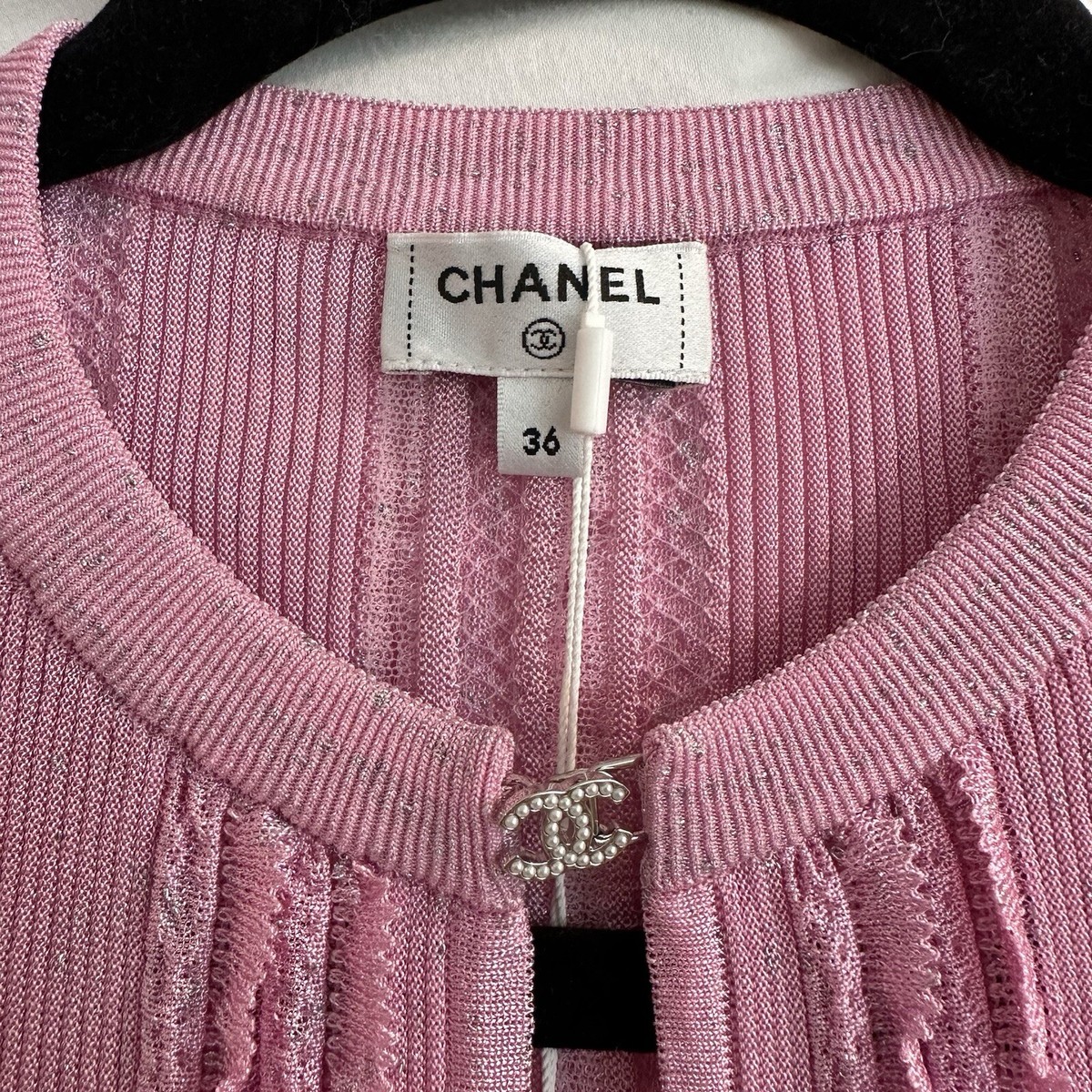NWT CHANEL 23P Pink Cardigan Top FR36 | eBay NWT CHANEL 23P Pink Cardigan Top FR36 | eBay