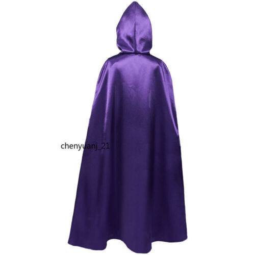 Women Teen Titans Raven Cosplay Costume Bodysuit Cloak Halloween Costume Party@@ - Picture 6 of 9