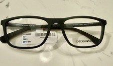 NEW EMPORIO ARMANI EA 3069 5001 AUTHENTIC Black Rubber EYEGLASSES 53-17-140