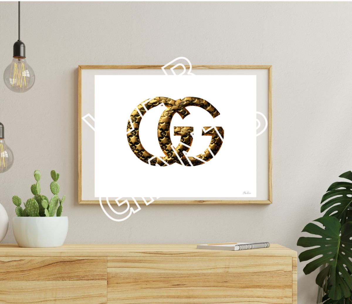 LUXURY GOLD GUCCI 20x16 ART PRINT