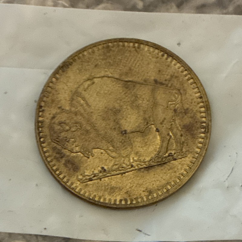 Vintage  Church Street Station Buffalo Brass Trade Token Orlando Florida Brass