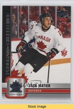 2023 Upper Deck Team Canada Juniors Program of Excellence Jack Matier READ u2v