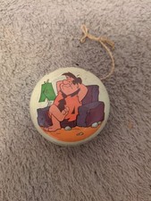 Vintage 1976 Fred Flintstone Metal Yo-Yo HANNA -BARBERA