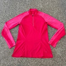 Arcteryx Phase AR Hiking Outdoors Trail Base Layer 1/4 Zip Top Red Womens Small