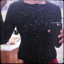 Ann Taylor Loft Eyelet cropped blazer