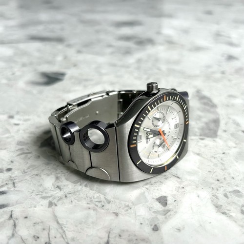 diesel watch 00s dz4058 stainless steel d-shaped black bezel y2k 2006 deadstock - Bild 5 von 10